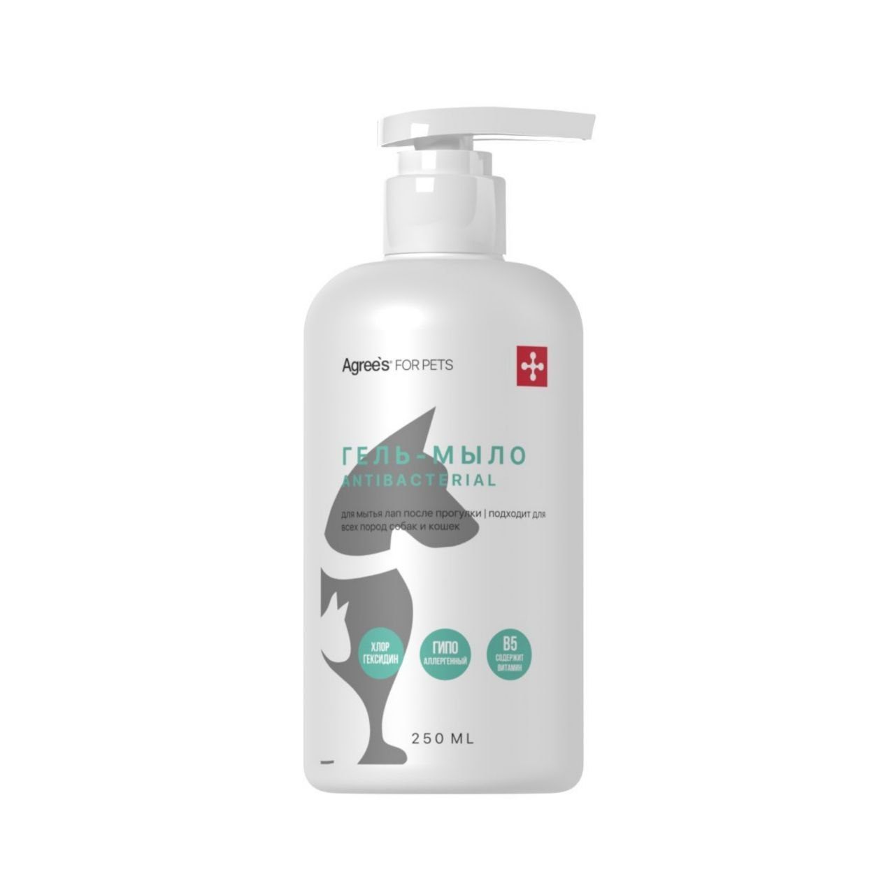 гель-мыло для лап Agree's ANTIBACTERIAL / 250мл - Penny & Sheldon